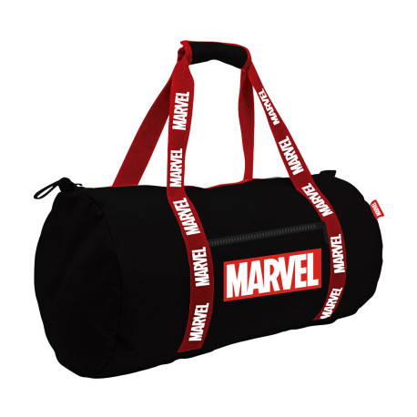 Sac De Sport Premium - Marvel Noir Et Rouge - 47x28x28 cm