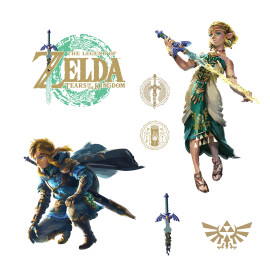Sticker géant Zelda et Link - Jeu vidéo Zelda Tears of the Kingdom