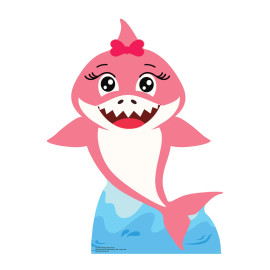 Figurine en carton Baby Girl Shark (rose) Hauter 93 cm