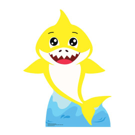 Figurine en carton Baby Shark bébé (jaune) Hauter 93 cm