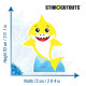 Figurine en carton Baby Shark bébé (jaune) Hauter 93 cm