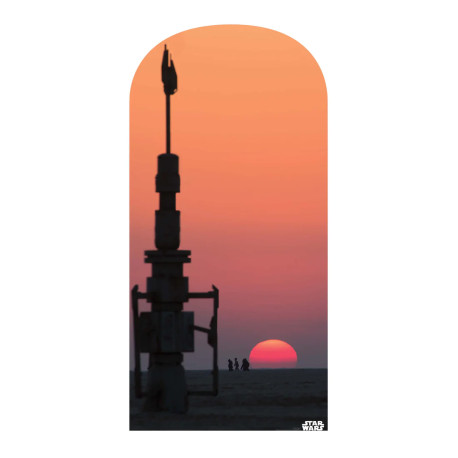 Figurine en carton backdrop Star Wars Décor lever de soleil à Jakku Haut 184 CMl à Jakku Haut 184 CM