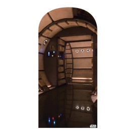 Figurine en carton backdrop Star Wars Décor couloir du Faucon Millenium Haut 184 CM