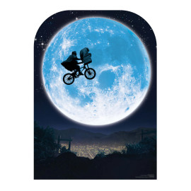 Figurine en carton E.T., l'extra-terrestre avec Elliot sur son vélo - Hauter 130