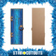 Figurine en carton backdrop porte magique bleue hauter 195 cm