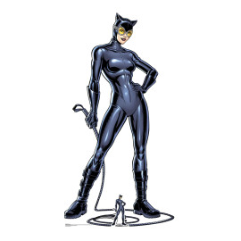 Figurine en carton Catwoman Batman avec son fouet Hauteur 179 cm