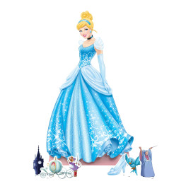 Pack décoration Figurine en carton Disney Princesse Cendrillon Hauteur 134 CM