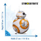 Figurine en carton Robot BB-8 Star Wars Hauteur 94 cm