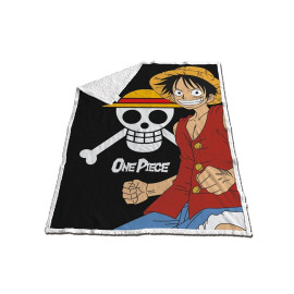 Plaid - Luffy & Logo One Piece - 120 cm x 150 cm