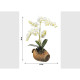 Stickers Orchidées blanches Dans une jarre - 1 planche 42,5 x 65 cm