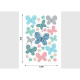 Stickers papillons multicolores - 1 planche 42,5 x 65 cm