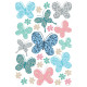 Stickers papillons multicolores - 1 planche 42,5 x 65 cm