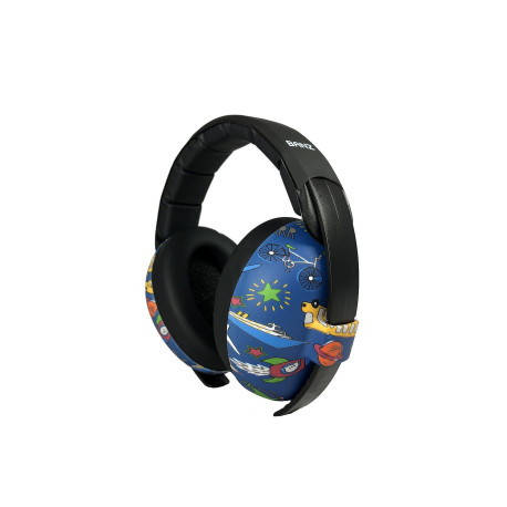 casque anti bruit - cache-oreilles bébé Bubzee - transport bateau-voiture-fusée-vélo