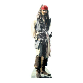 Figurine en carton Capitaine Jack Sparrow Johnny Depp- Haut  183 cm