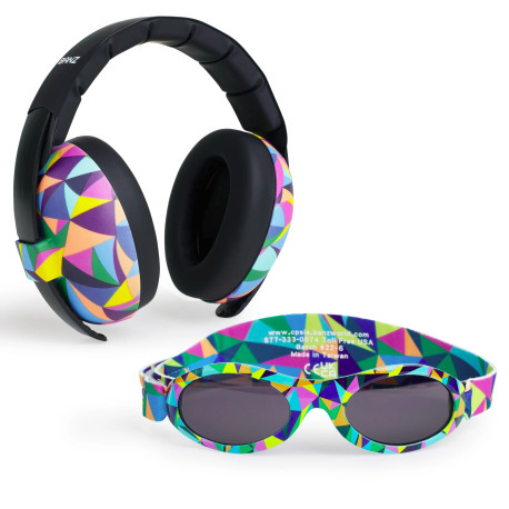 Casque anti bruit bébé Combo Avec Des Lunettes Multicolore