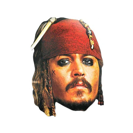 Masque en carton - visage Disney Pirates des caraïbes - Jack Sparrow 27 cm