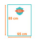 Sticker - Ourson, renard, lapin - 1 planche 65 x 85 cm 