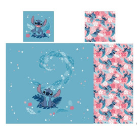 Parure de lit réversible Stitch Tourbillon De Fleurs - 240 cm x 220 cm