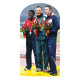 Figurine en carton passe tête Remise des médailles Olympique 3 Athlètes -Haut 175 cm