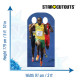 Dimensions Figurine en carton et Passe Tete Usain Bolt en pleine course - Haut 179cm