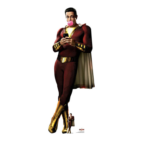 Figurine en carton Shazam Bubble Gum (Zachary Levi) DC Comics Hauteur 190 CM