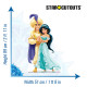 Figurine en carton Disney Princesse Jasmine et Aladdin Hauteur 89 cm