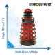 Figurine en carton DOCTOR WHO Dalek Drone (Rouge) Hauteur 182 cm