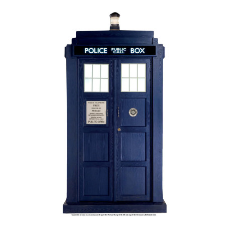 Figurine en carton série DOCTOR WHO La Cabine téléphonique pour voyager dans le temps Haut 95 cm