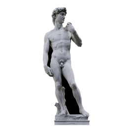 Figurine en carton David Statue de Michel-Ange 186 cm