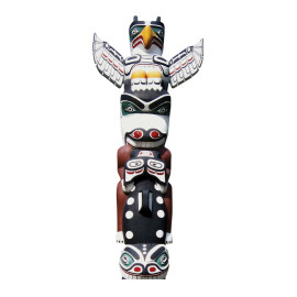 Figurine en carton Totem Amérindien - mât totémique - Haut171 cm