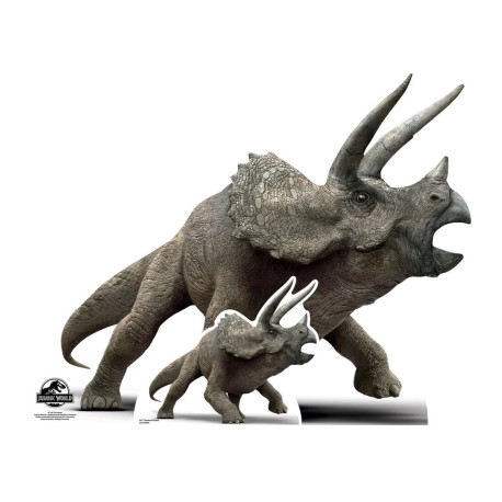 Figurine en carton JURASSIC WORLD Triceratops Dinosaure Hauteur 96 cm