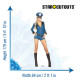 Figurine en carton miss Demeanor femme policier tenue bleue sexy 171 cm