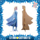Figurine en carton Elsa La Reine des Neiges 2 en robe bleu au défi Disney Hauteur 183 cm