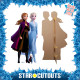 Figurine en carton Disney La Reine des Neiges 2 Anna et Elsa ensemble H 182 cm