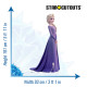 Figurine en carton Elsa La Reine des Neiges 2 en robe violette Disney Hauteur 181 cm