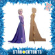 Figurine en carton Elsa La Reine des Neiges 2 en robe violette Disney Hauteur 181 cm