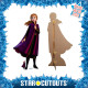 Figurine en carton Disney La Reine des Neiges 2 Anna manteau pourpre Hauteur 168 cm