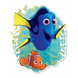 Blason mural en carton Dory et Nemo Hauteur 87 cm