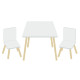 Ensemble Table En Bois (50X50X44CM) + 2 Chaises (26,5X26,5X50CM)