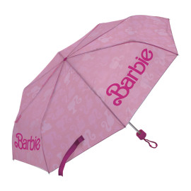 Parapluie Pliant -BARBIE, 8 Panneaux, Diamètre 96 cm