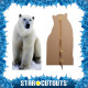 Figurine en carton Ours polaire (ours blanc) -Haut 176 cm