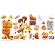 Dimensions Sticker repositionnables Garfield le Film 31 pièces - 49,53x86,94 cm