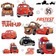 Stickers repositionnables Flash McQueen et ses amis Disney Cars 25,4CM X 45,7CM