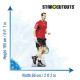 Figurine en carton Andy Murray maillot et raquette rouge - Haut 185 cm