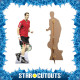 Figurine en carton Andy Murray maillot et raquette rouge - Haut 185 cm