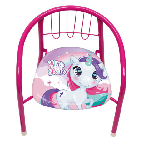 Chaise en métal - Licorne