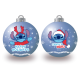 Lot de 6 Boules de Noël - Lilo & Stitch happy - 8 cm