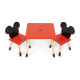 Ensemble Table En Bois - MICKEY (50X50X44CM) + 2 Chaises (26,5X26,5X50CM)