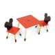 Ensemble Table En Bois - MICKEY (50X50X44CM) + 2 Chaises (26,5X26,5X50CM)