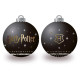 Lot de 6 Boules de Noël - Couleur Noire - Harry Potter - 8 cm